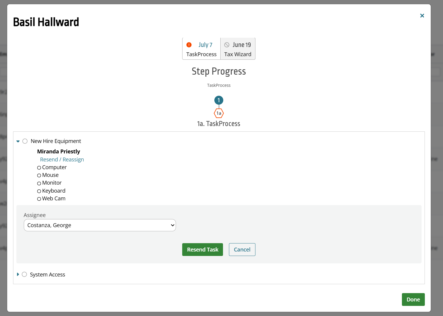Image showing how to reassign a task