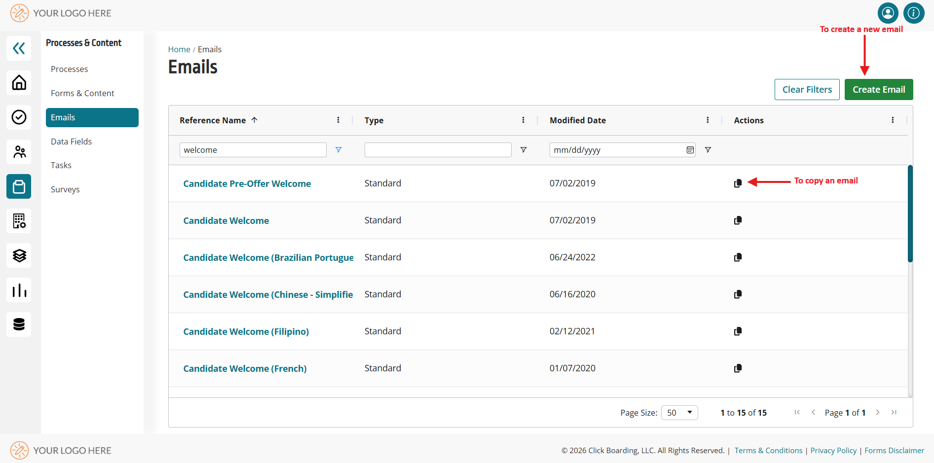 Image showing Create email and copy email