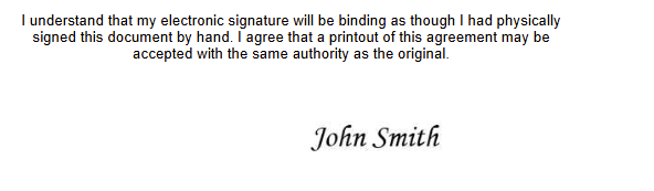 Example of typed signature
